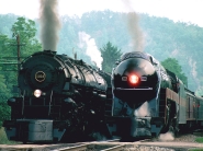 two-black-trains